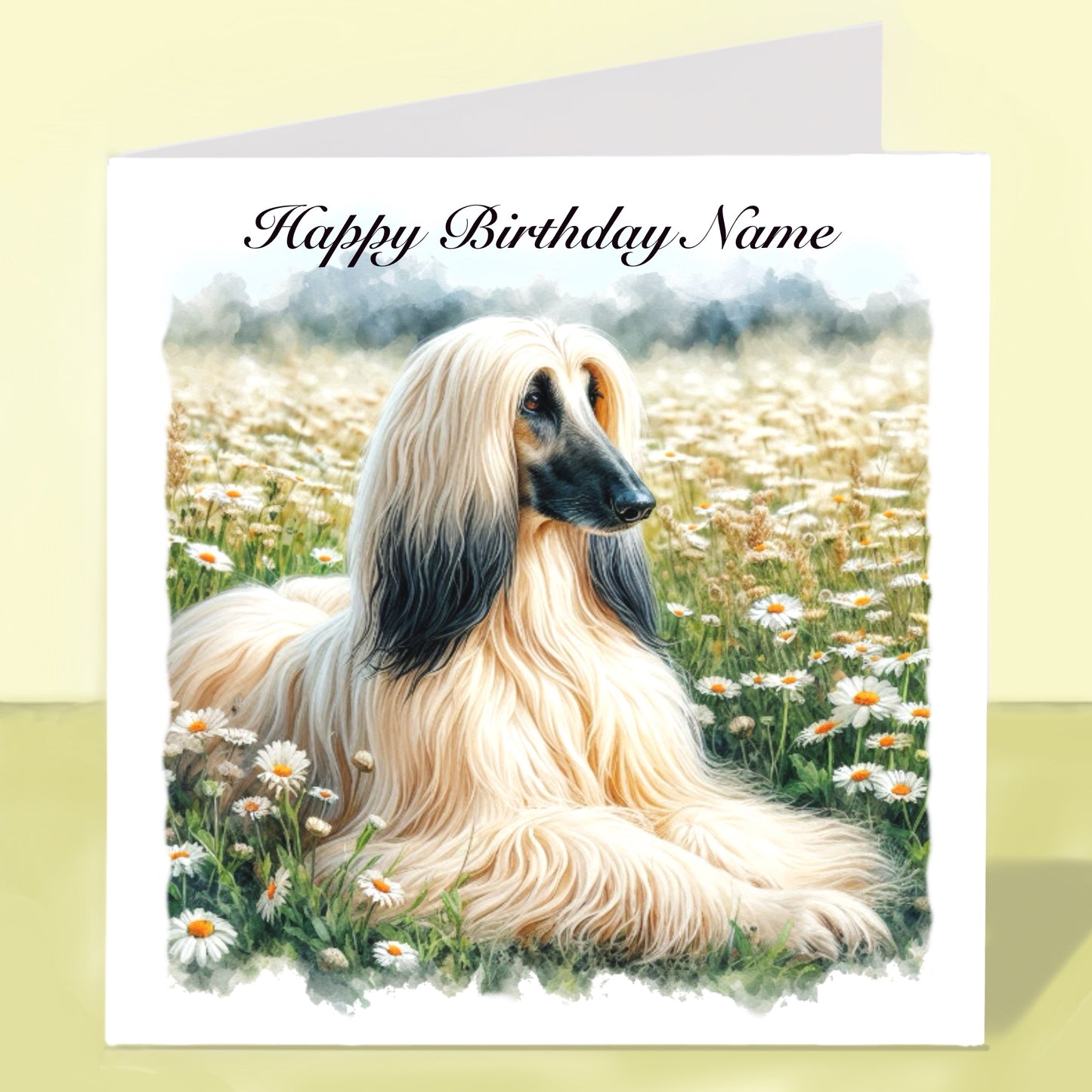 Afghan Hound Birthday Card - Personalised