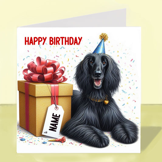 Afghan Hound Birthday Card - Personalised