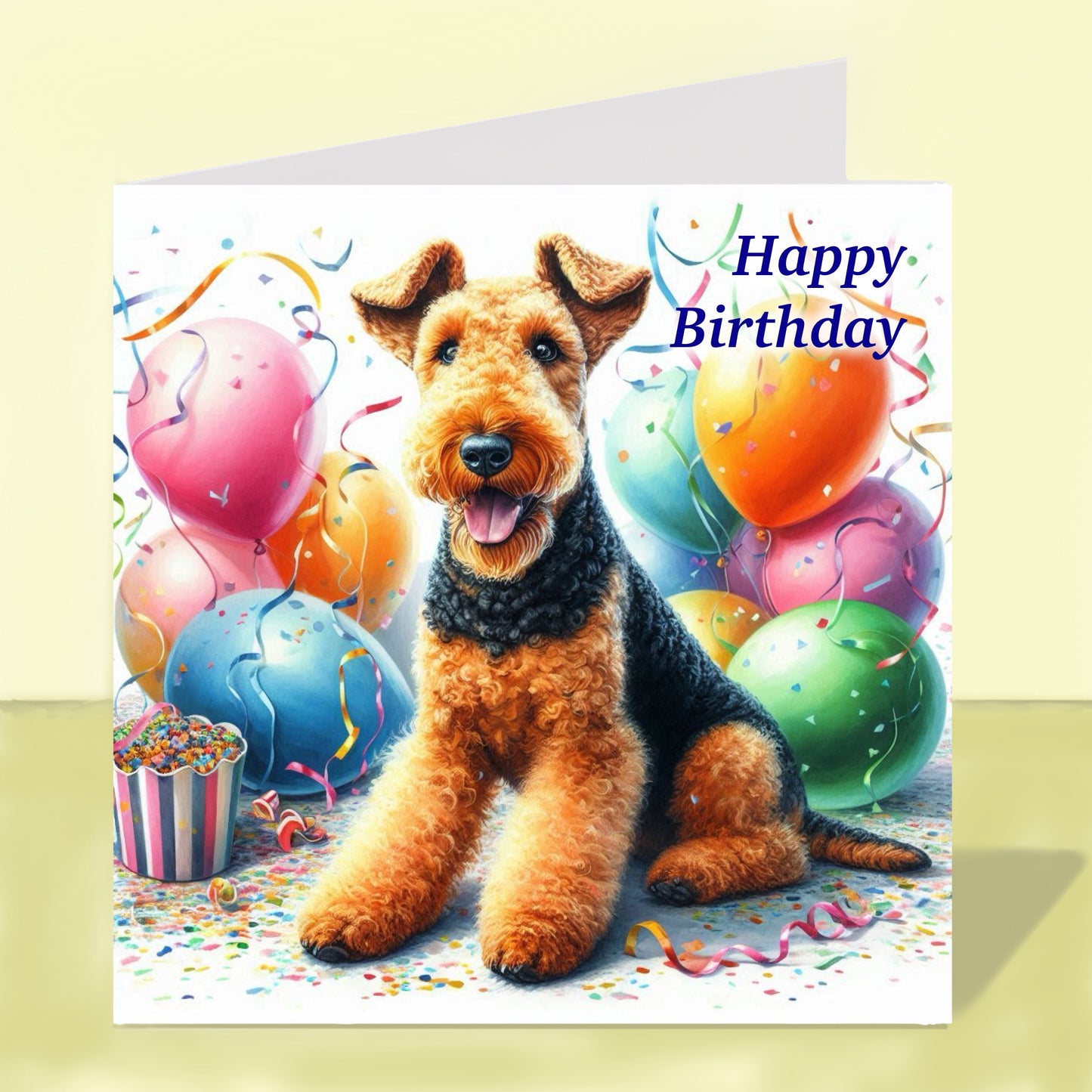 Airedale Terrier Birthday Card