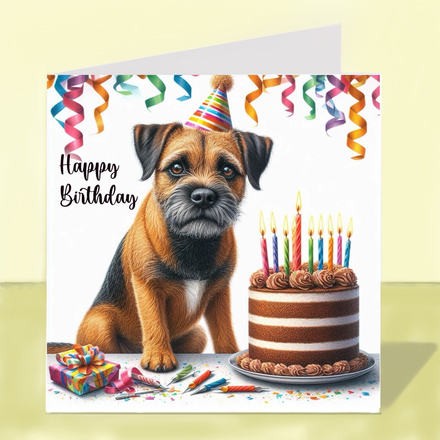 Border Terrier - Birthday Card
