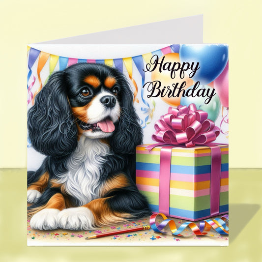 Cavalier King Charles Spaniel Birthday Card
