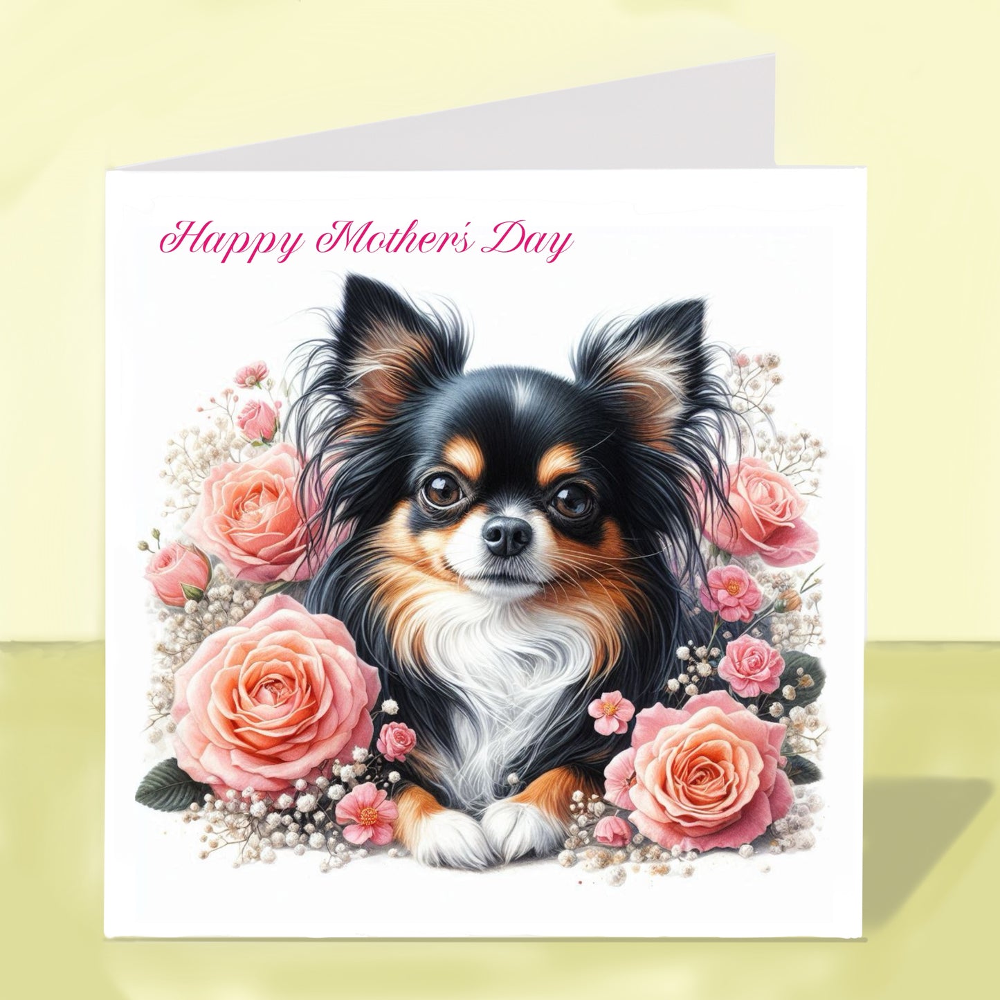 Chihuahua Longhaired Mother's Day Card