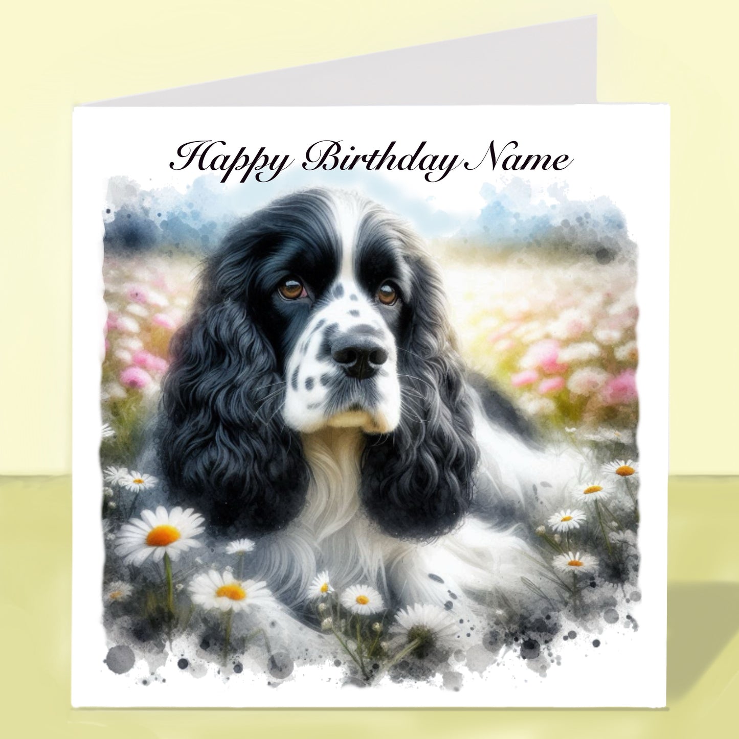 Cocker Spaniel Birthday Card - Personalised