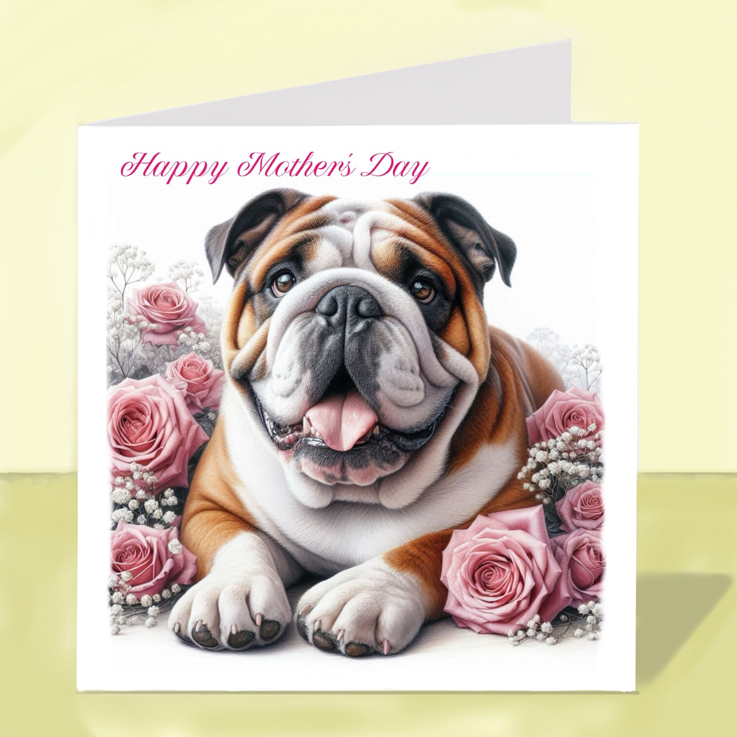 English Bulldog Mother's Day Card
