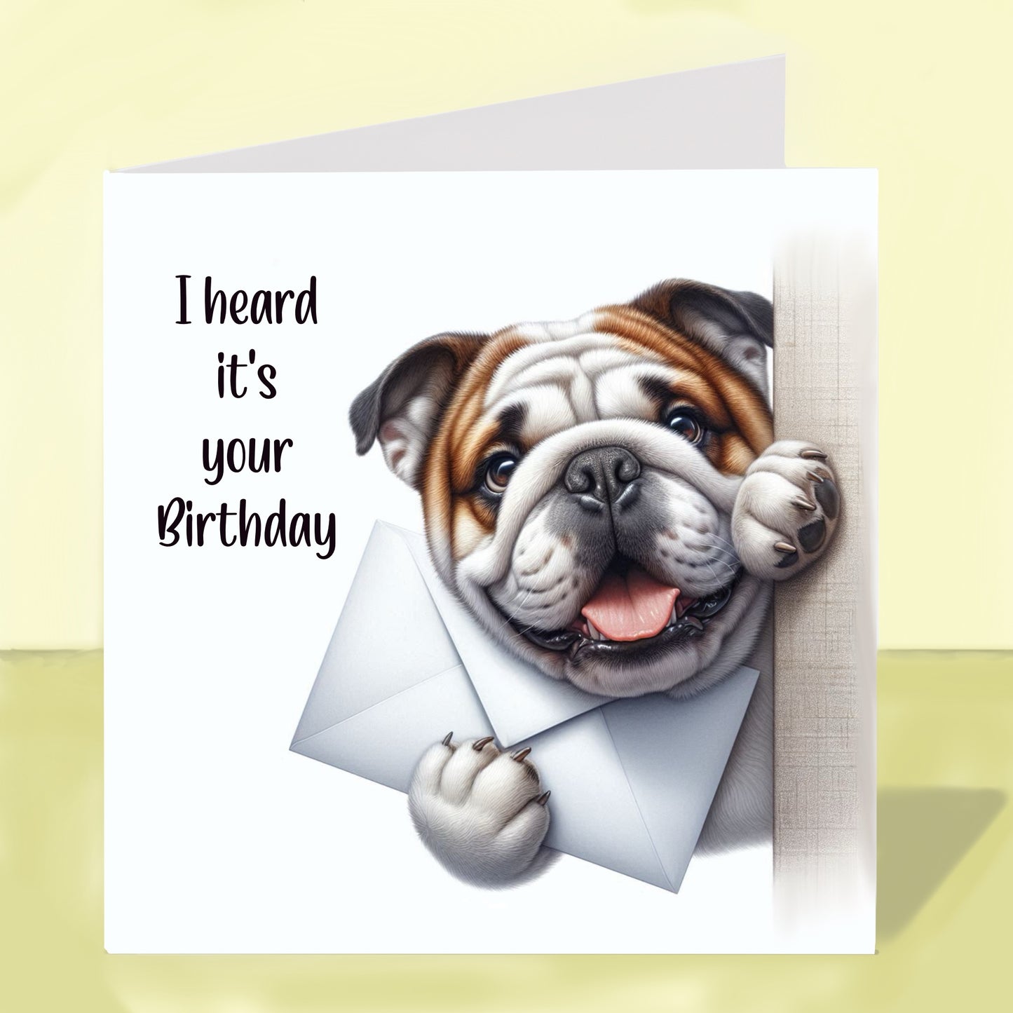 English Bulldog - Birthday Card
