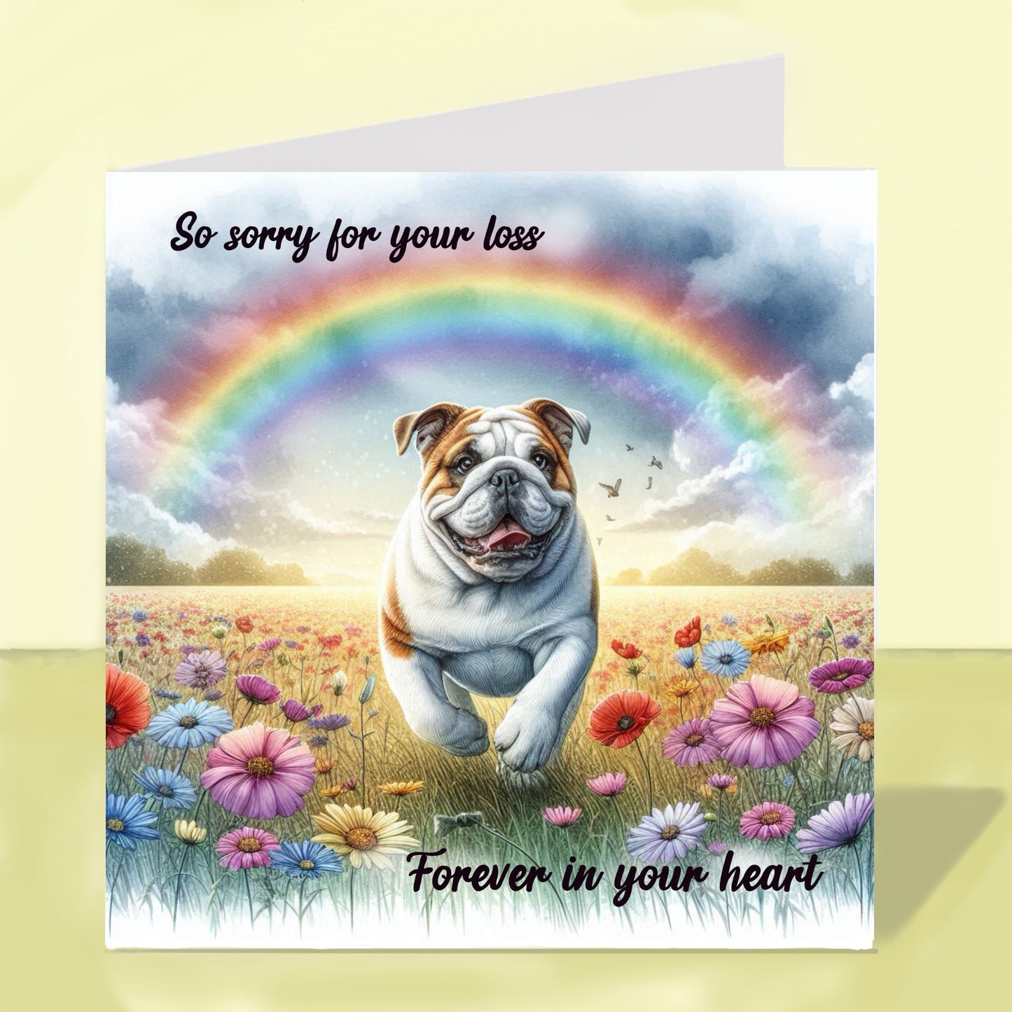English Bulldog - Sorry For Your Loss Card