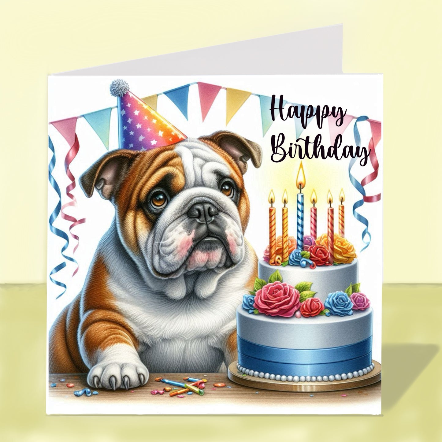 English Bulldog - Birthday Card
