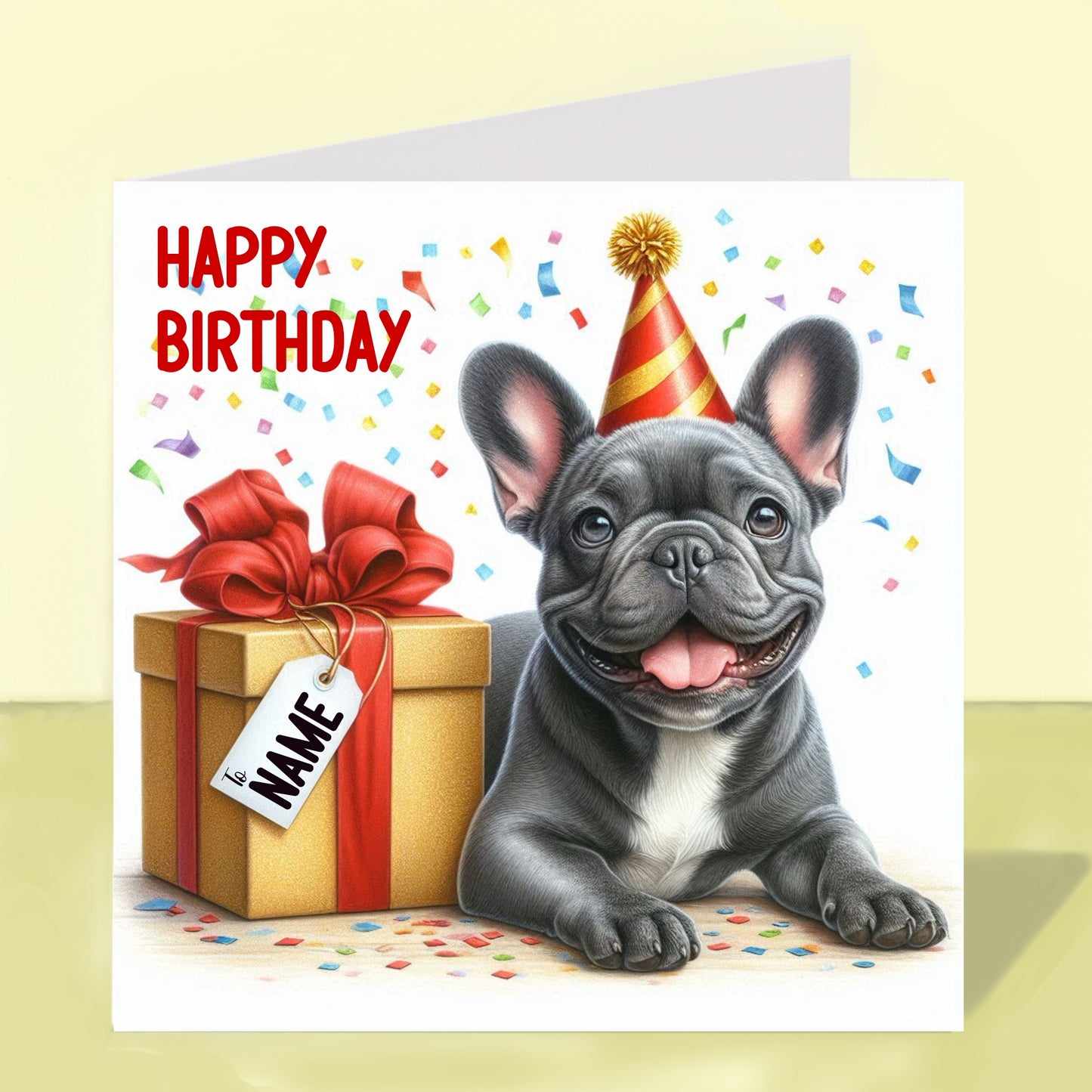 French Bulldog Birthday Card - Personalised