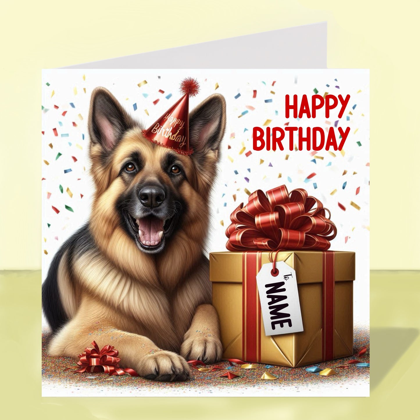 German Shepard Birthday Card - Personalised