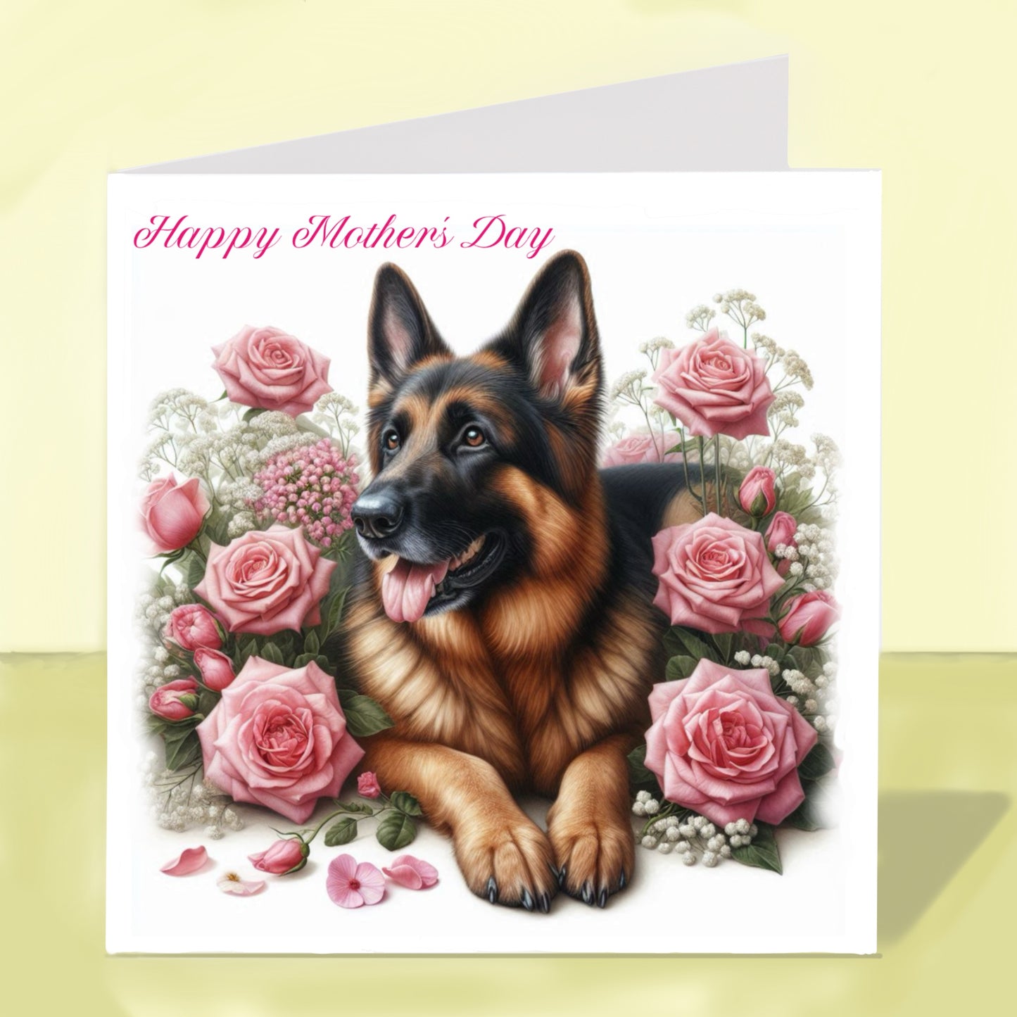 German Shepherd Mother's Day Card