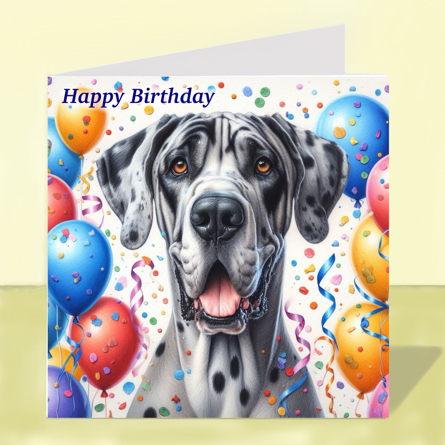 Great Dane - Birthday Card