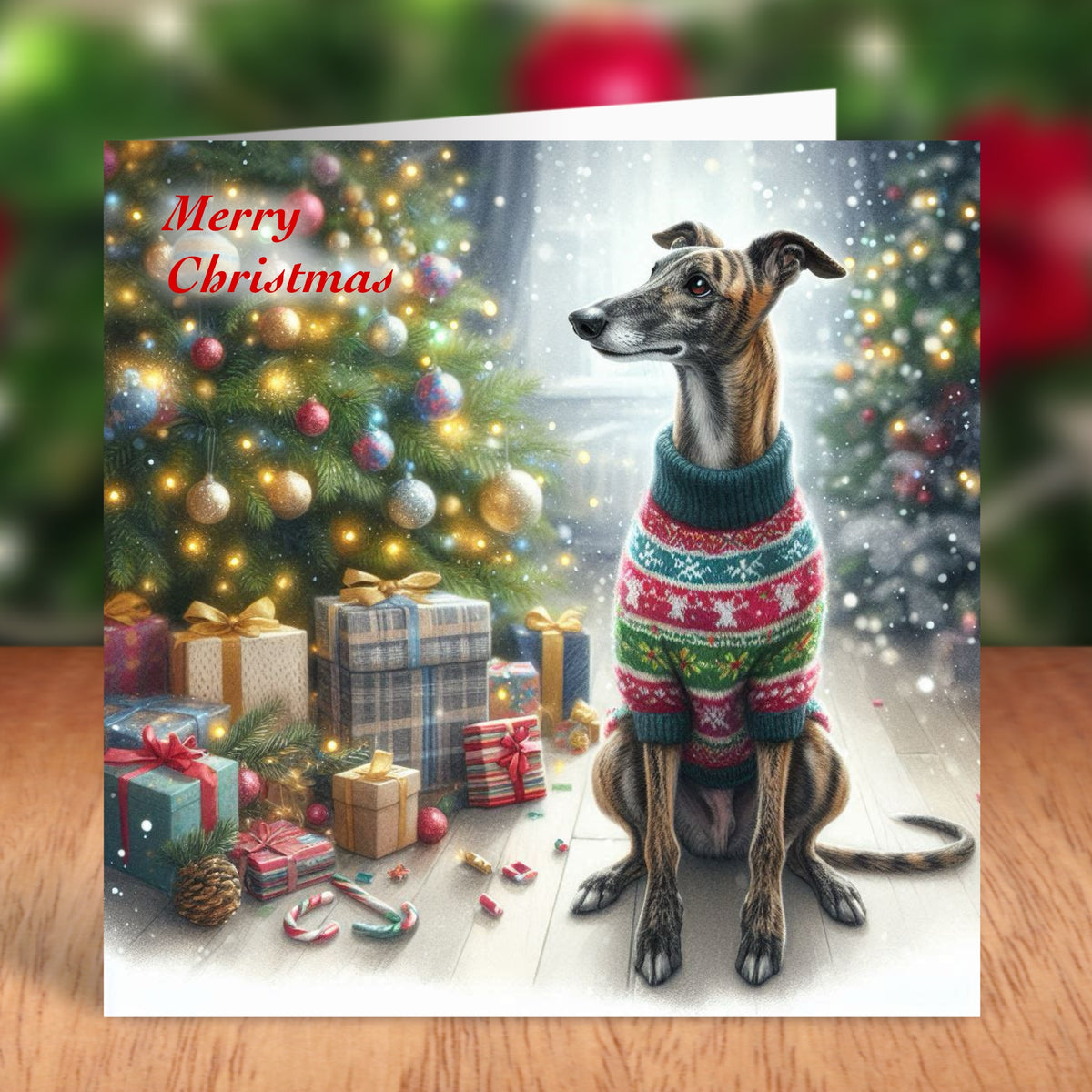 Greyhound - Christmas Card