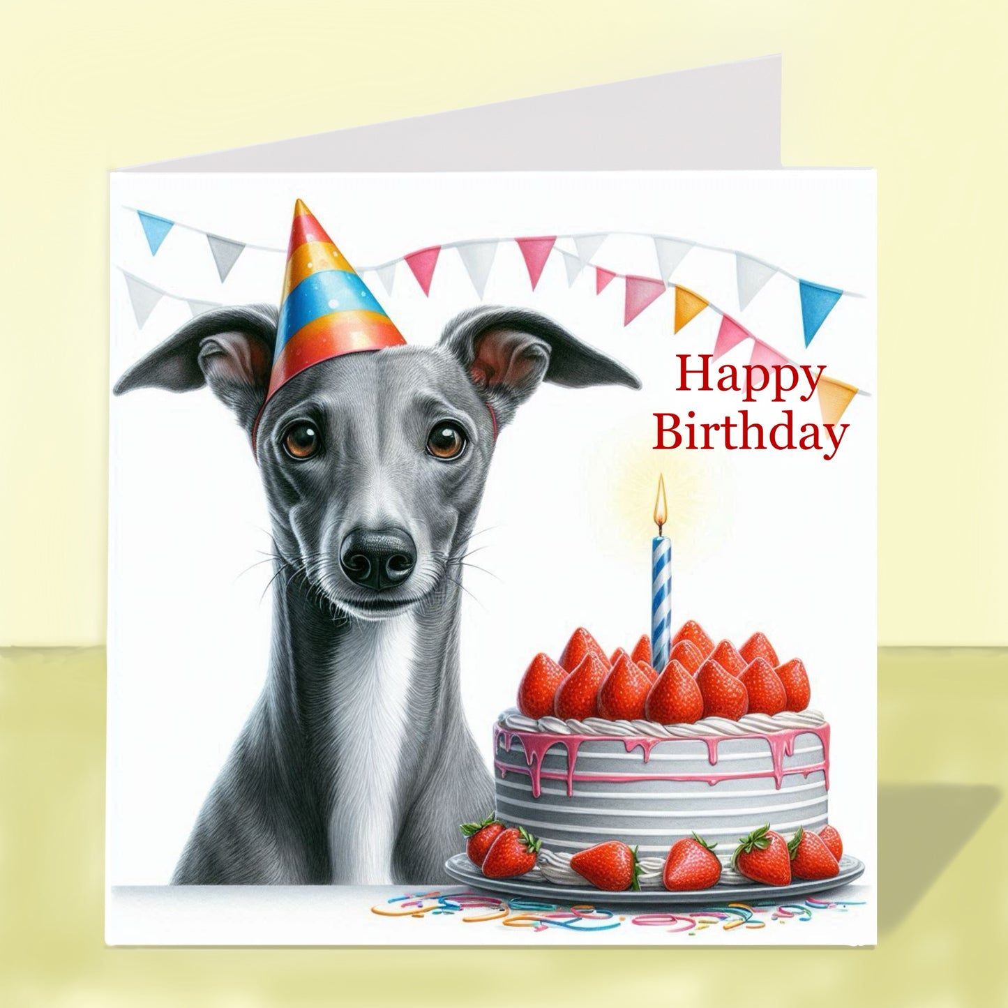 Whippet - Birthday Card