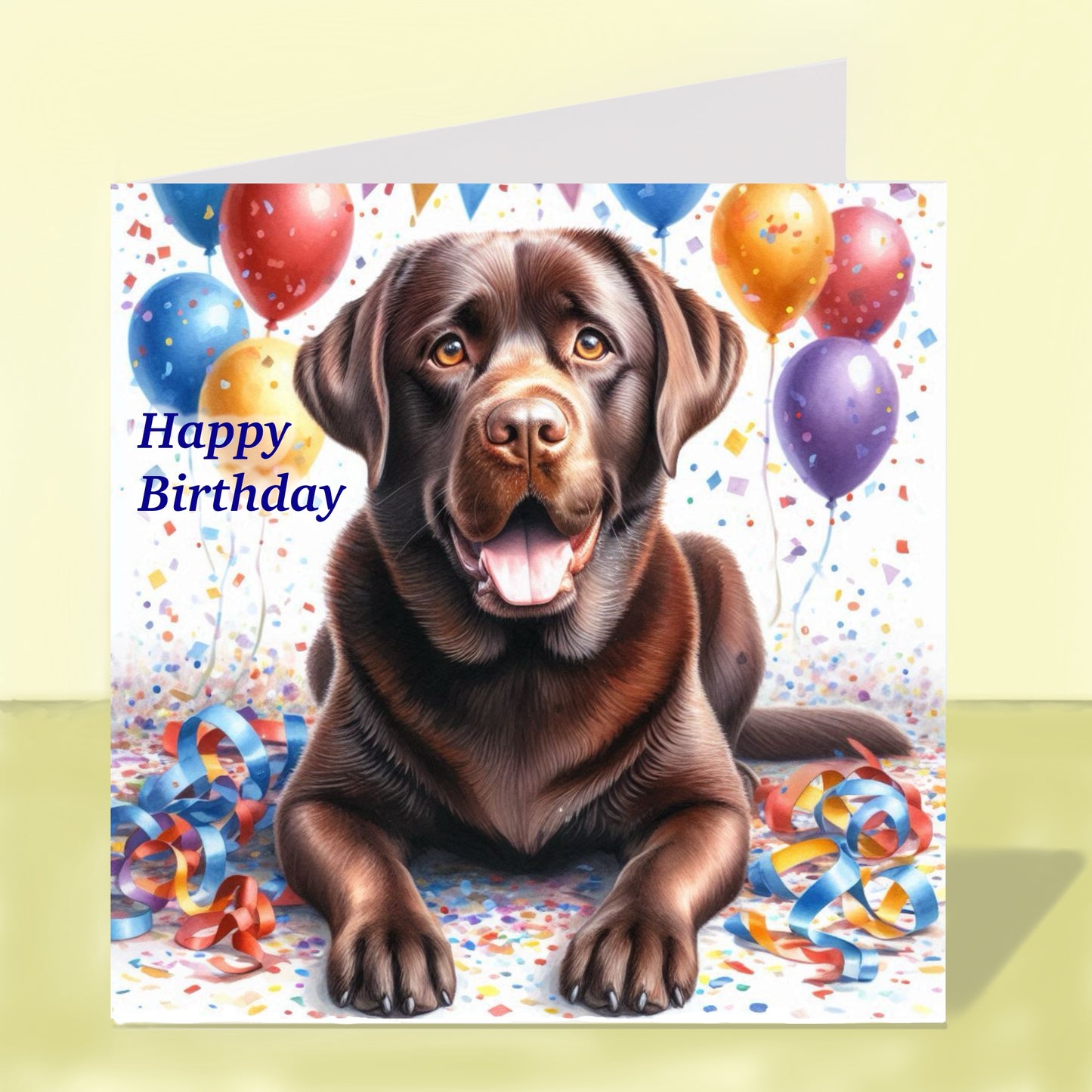 Labrador Birthday Card - Various Colours