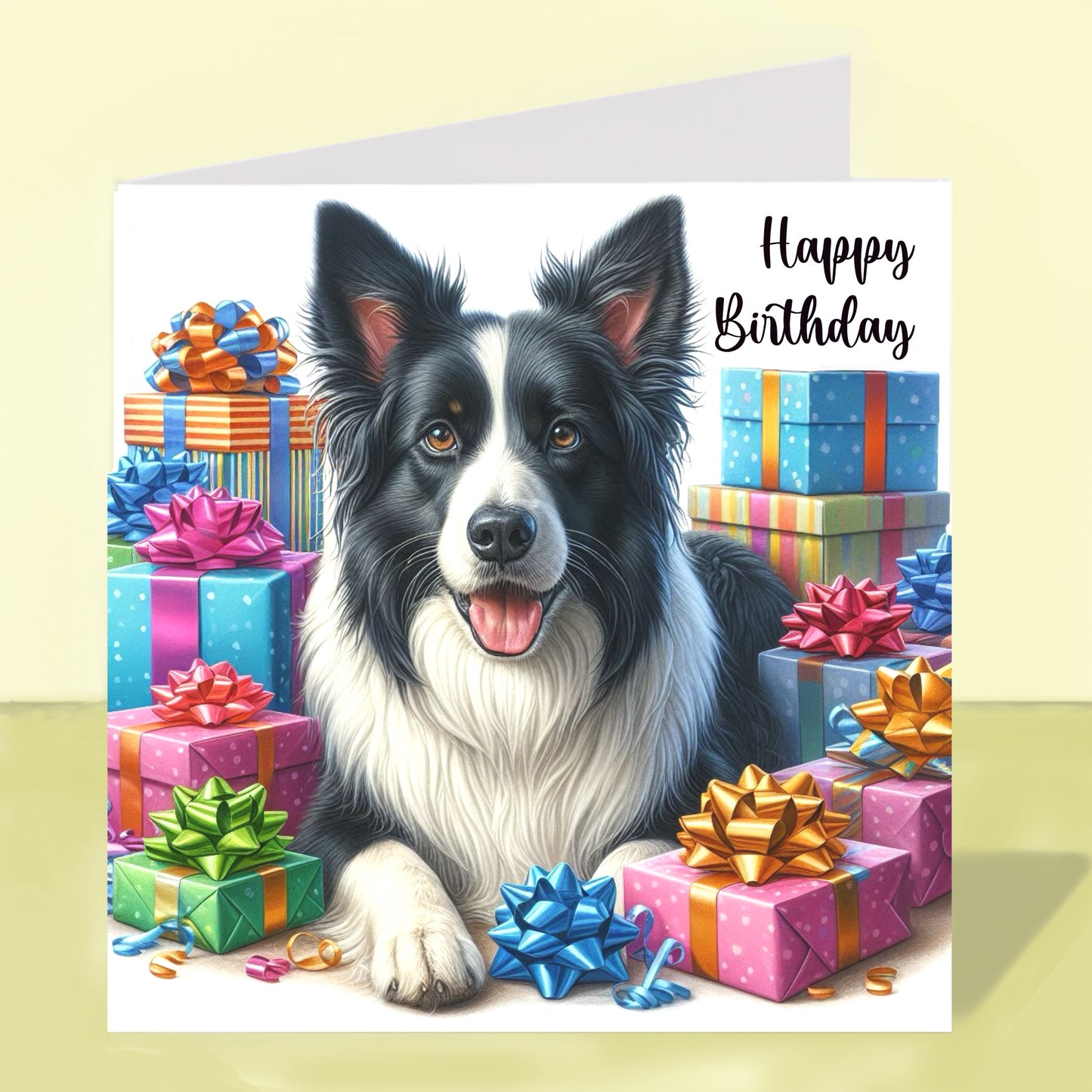 Border Collie Birthday Card