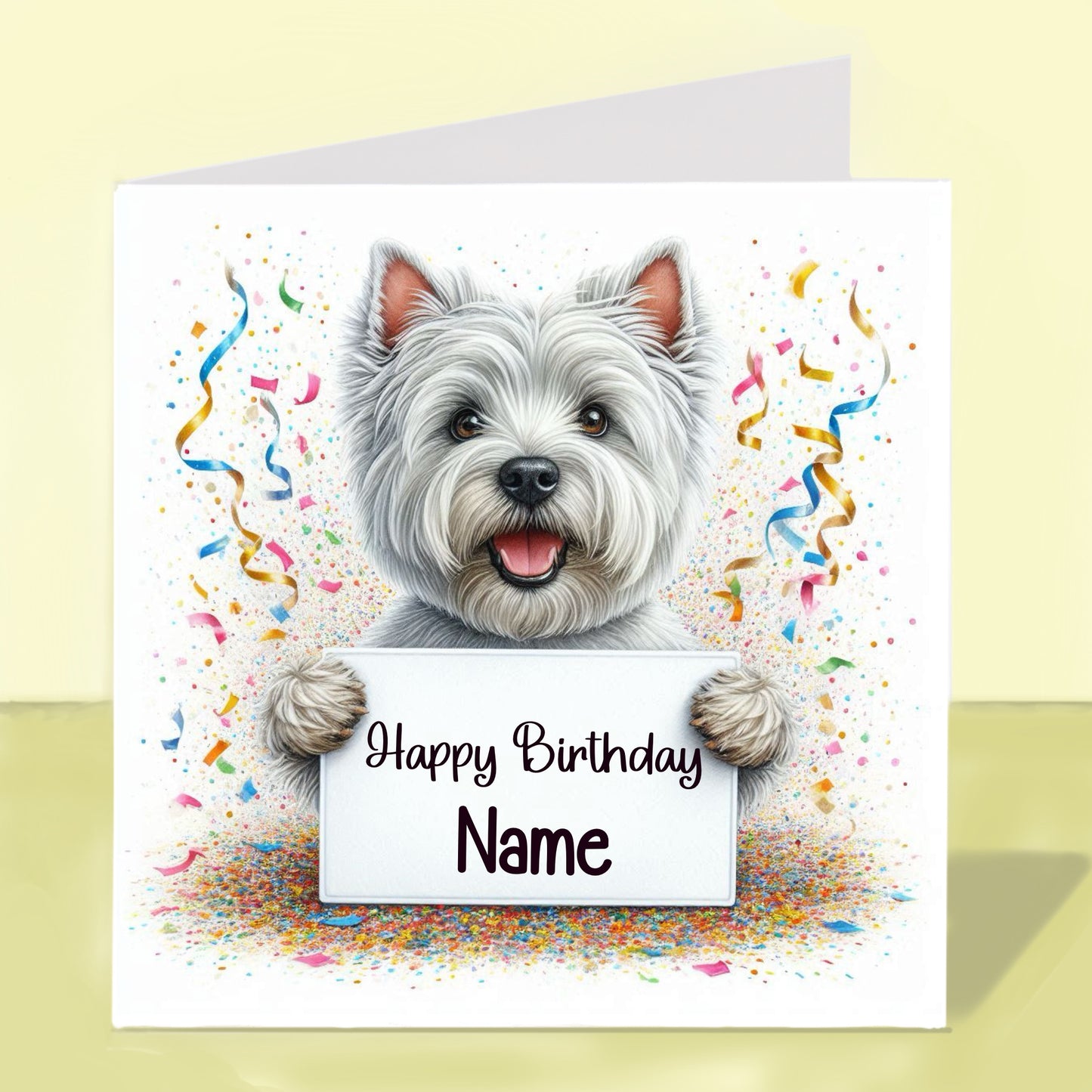 West Highland Terrier Birthday Card - Personalised