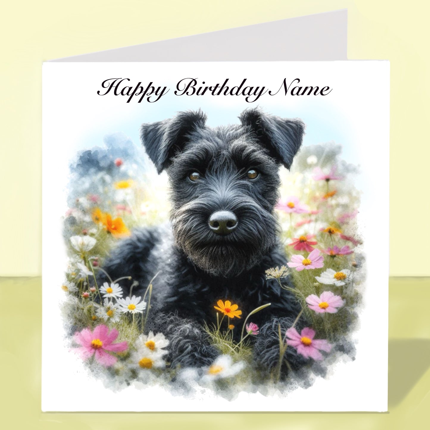 Patterdale Terrier Birthday Card - Personalised
