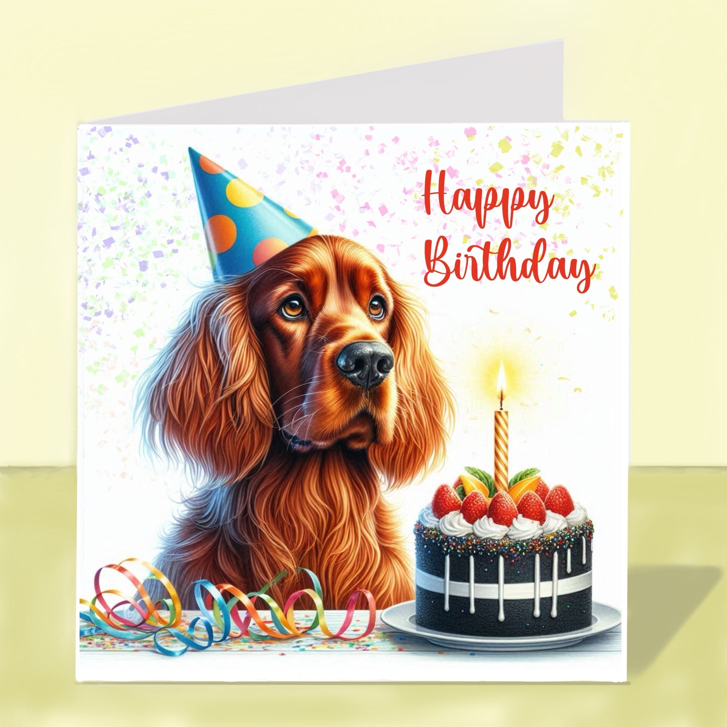 Irish Setter Birthday Card