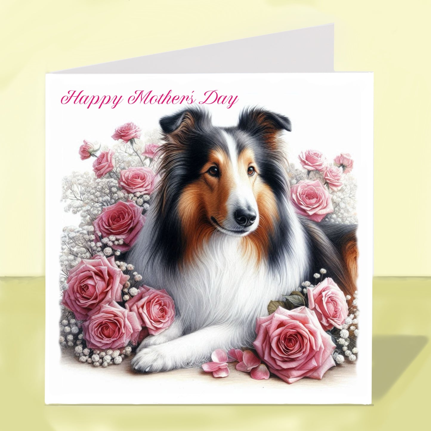 Rough Collie Mother's Day Card