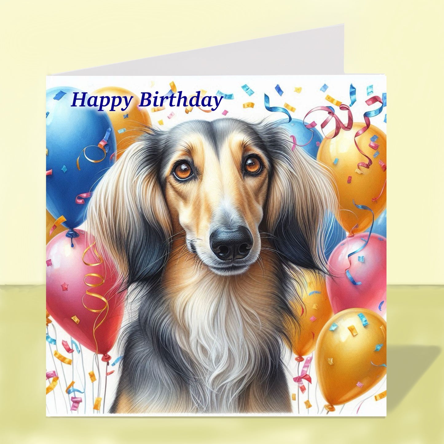 Saluki - Birthday Card