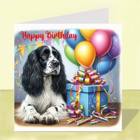 Springer Spaniel Birthday Card