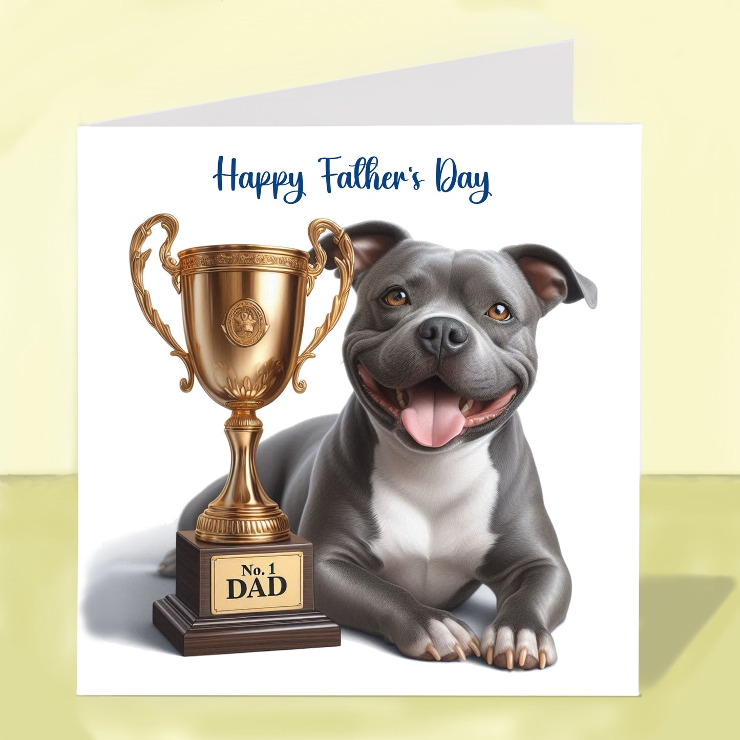 Staffordshire Bull Terrier - Father's Day Card