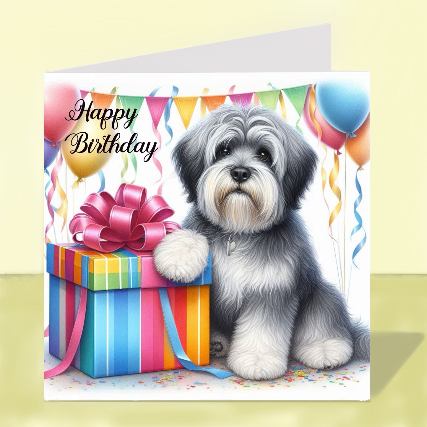 Tibetan Terrier Birthday Card