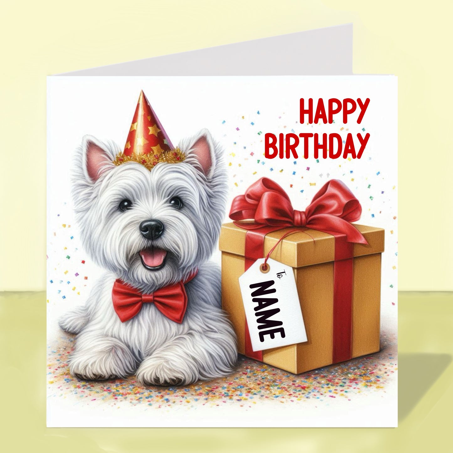 West Highland Terrier Birthday Card - Personalised