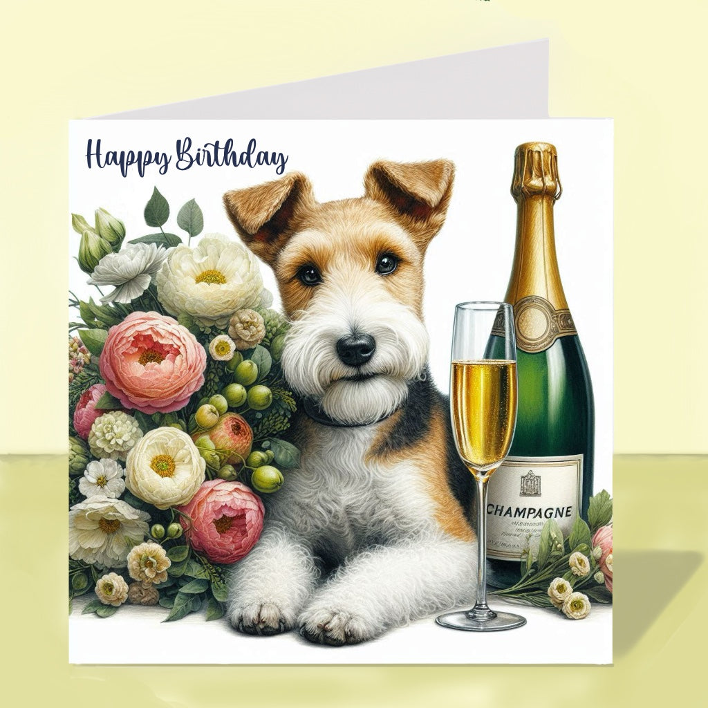 Wire Fox Terrier - Birthday Card