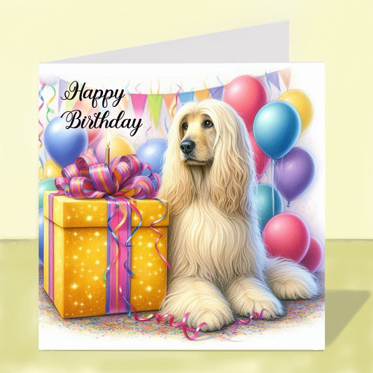 Afghan Hound - Birthday Card