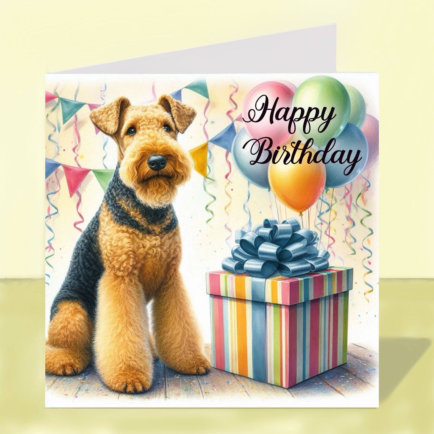 Airedale Terrier - Birthday Card