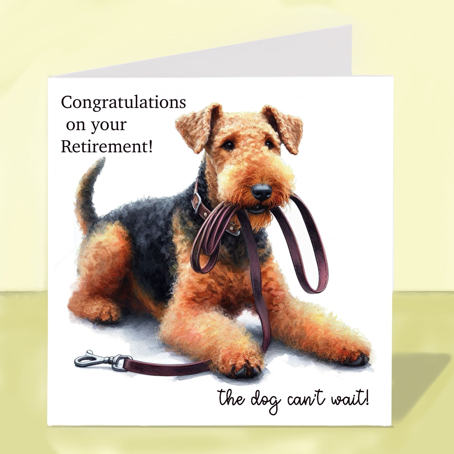 Airedale Terrier - Retirement Card