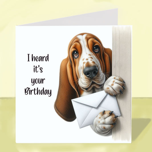 Basset Hound - Birthday Card