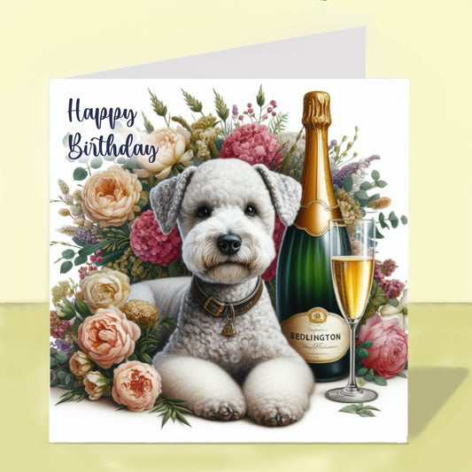 Bedlington Terrier - Birthday Card