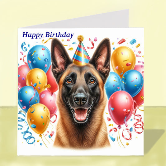 Belgian Malinois - Birthday Card
