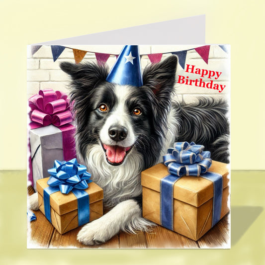 Border Collie - Birthday Card