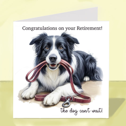 Border Collie - Retirement Card