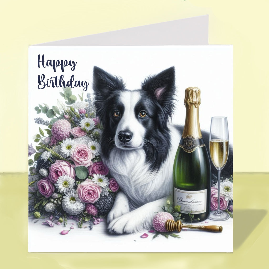 Border Collie Birthday Card