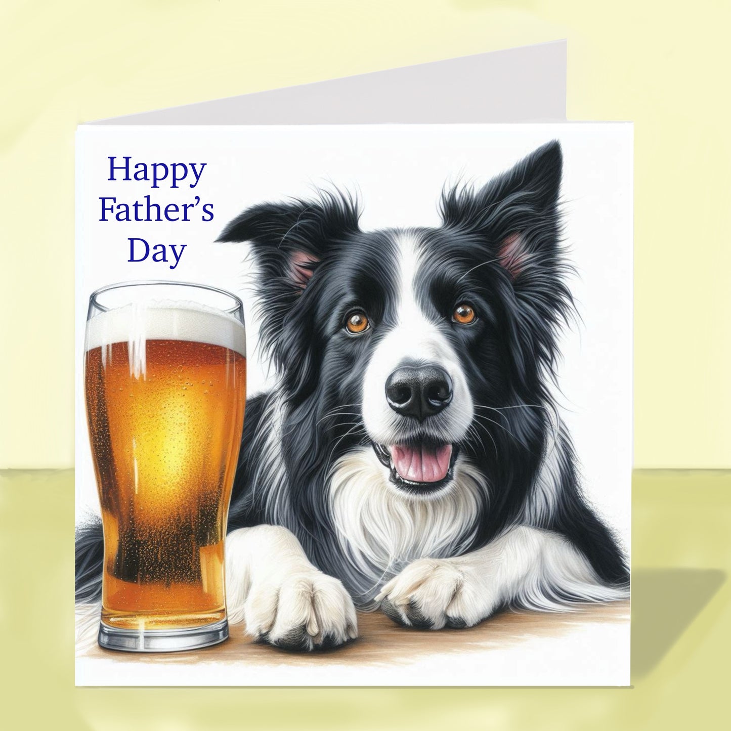 Border Collie - Father's Day Card