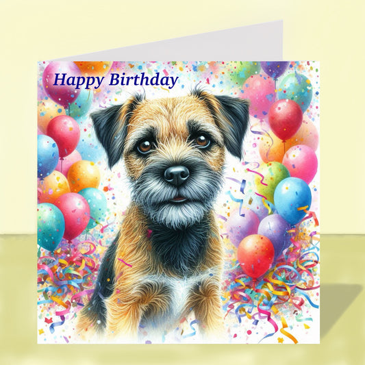 Border Terrier - Birthday Card