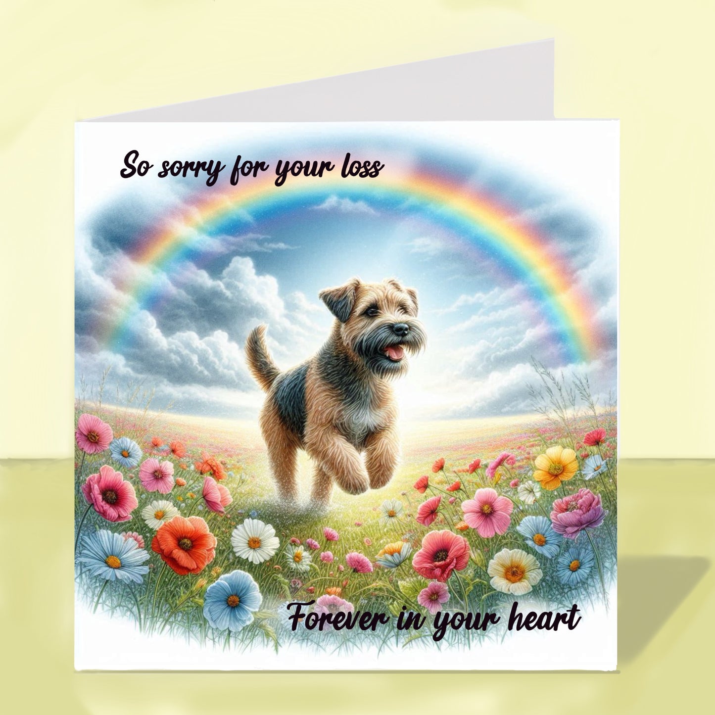 Border Terrier - Sorry For Your Loss Card