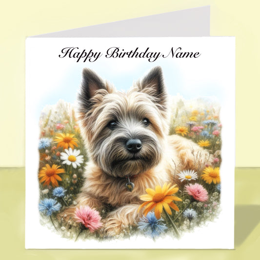 Cairn Terrier Birthday Card - Personalised