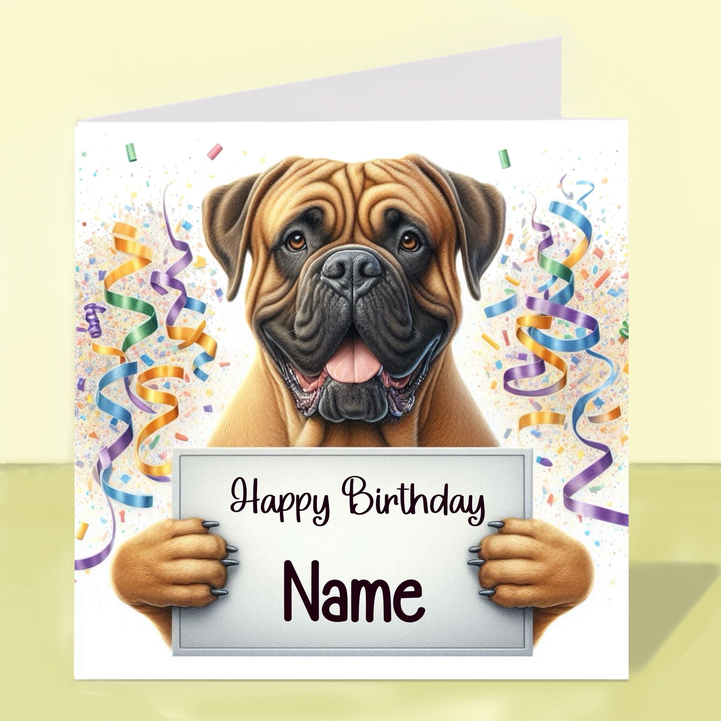 Cane Corso Birthday Card - Personalised