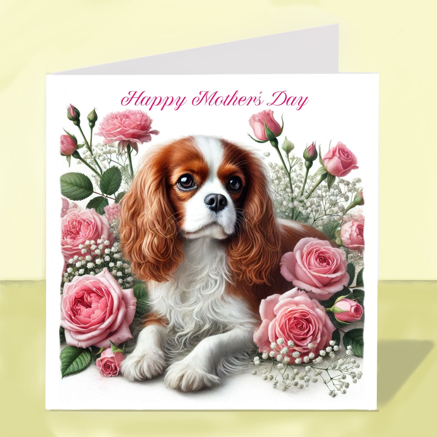 Cavalier King Charles Spaniel Mother's Day Card