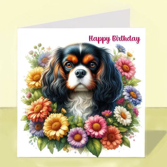 Cavalier King Charles Spaniel - Birthday Card