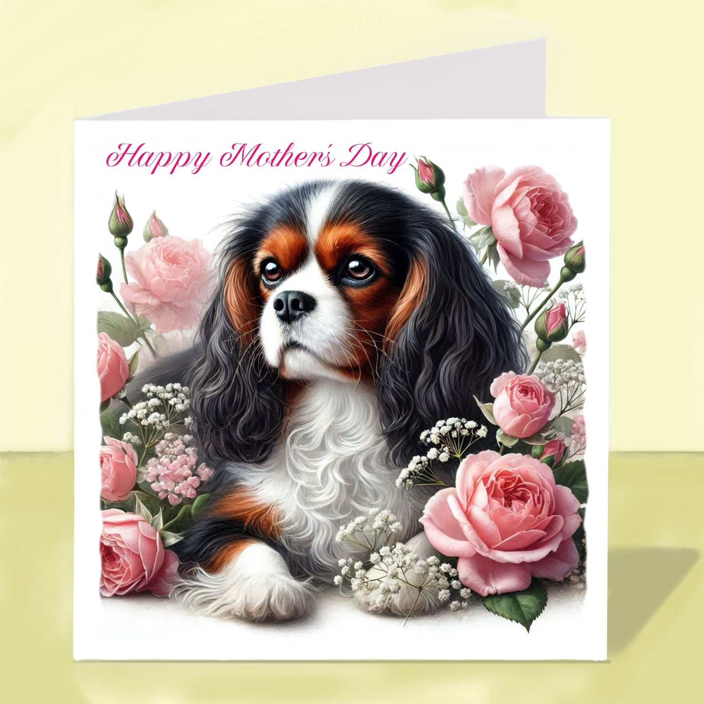 Cavalier King Charles Spaniel Mother's Day Card
