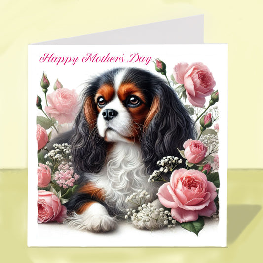 Cavalier King Charles Spaniel Mother's Day Card