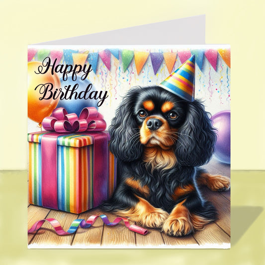 Cavalier King Charles Spaniel Birthday Card