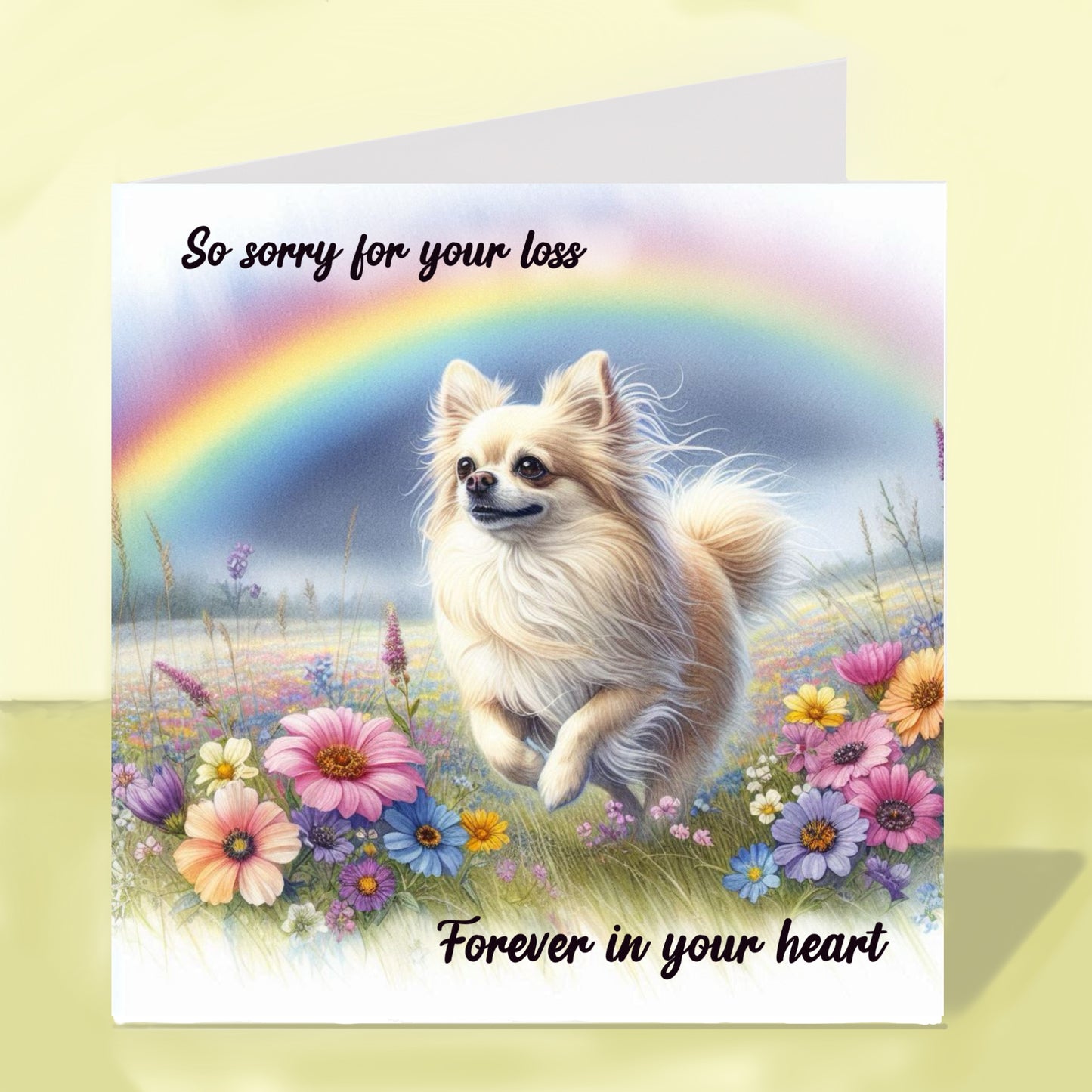Longhaired Chihuahua - Sorry For Your Loss Card