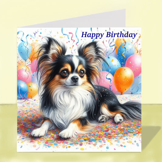 Longhaired Chihuahua - Birthday Card